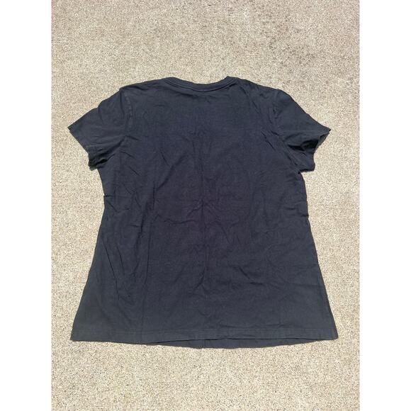 Vtg Nike Blouse Women Sz Large Black Graphic Crewneck Short Sleeve Shirt Casual - Picture 6 of 6